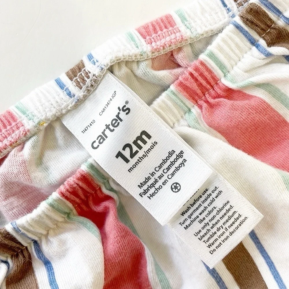 Carter's baby girls striped bloomers